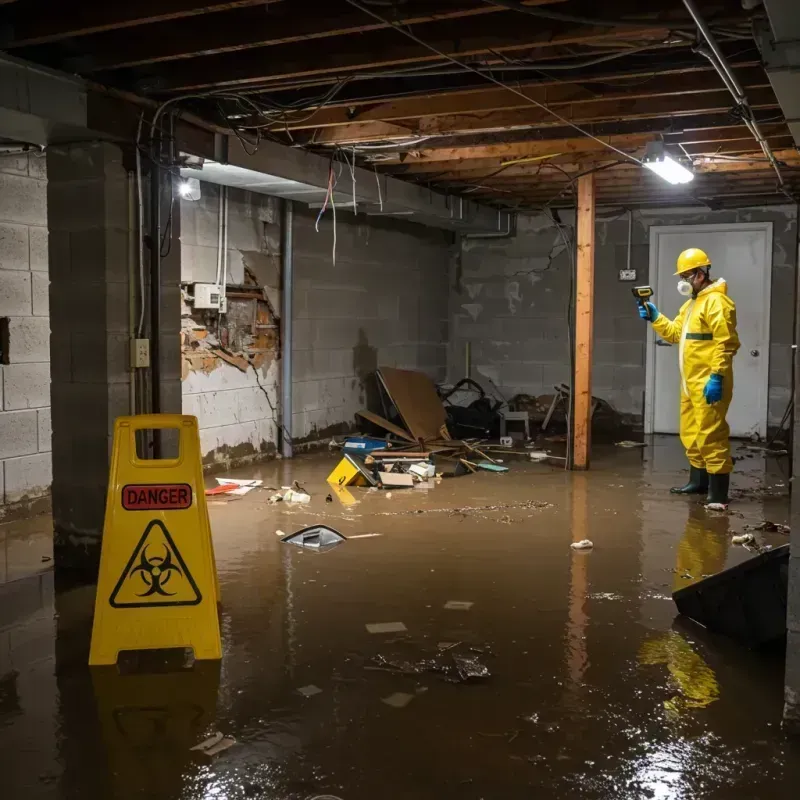 Flooded Basement Electrical Hazard in Talladega County, AL Property