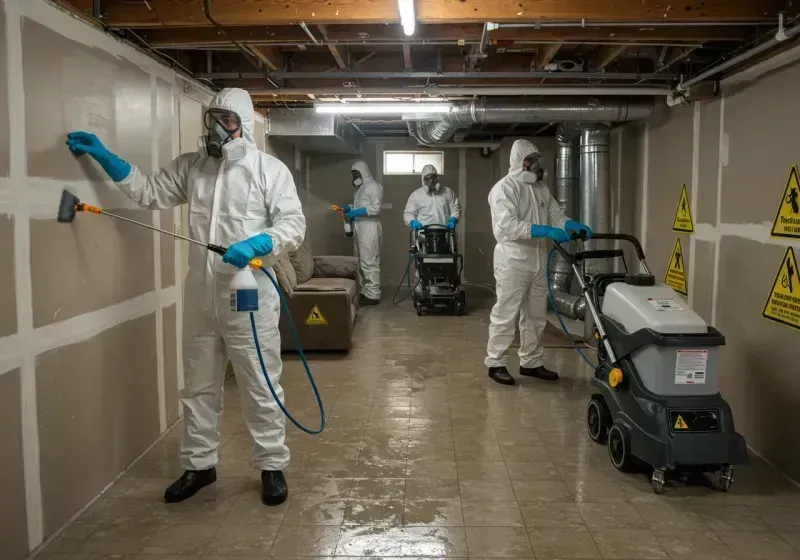 Basement Moisture Removal and Structural Drying process in Talladega County, AL